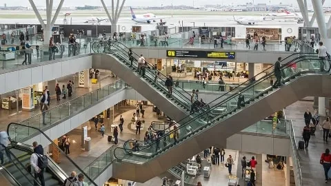 Gatwick Airport wheelchair accessible with lounges restaurants and shops