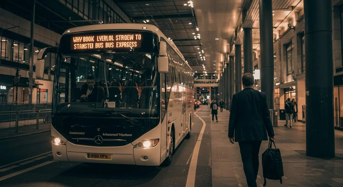 Airport Bus Express coach serving the Liverpool Street to Stansted Airport route
