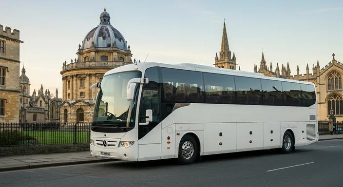 Comfortable coach travelling from Oxford city to Stansted Airport avoiding the traffic