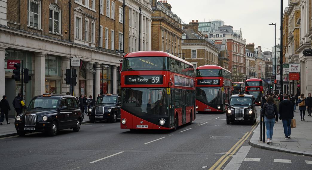 Passengers boarding bus