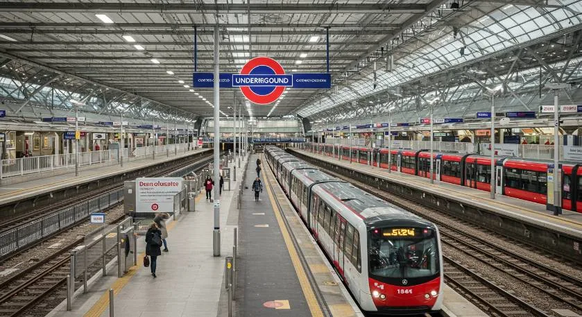 Stratford station with London Underground and rail connections